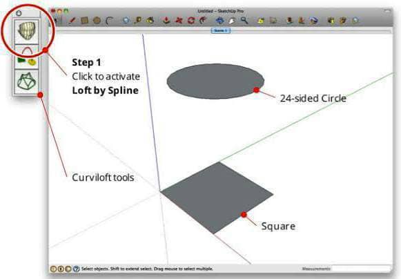 SketchUp Curviloft Tool