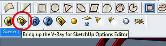 V-Ray toolbar in Sketchup