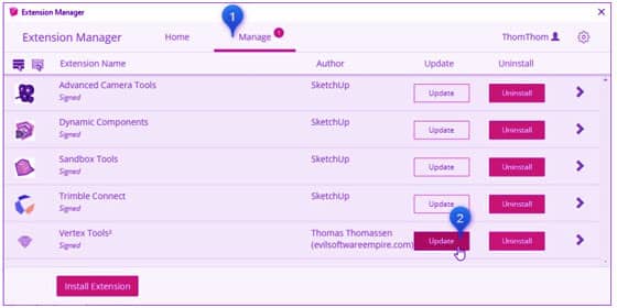 Vertex tool Sketchup Plugin